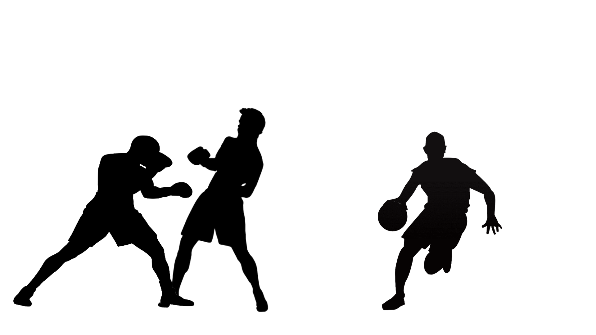 Animación de boxeadores y baloncelistas